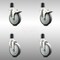 Service Caster 5 Inch 316SS Thermoplastic Rubber Swivel 1-3/4 Inch Stem Caster Lock Brake, 2PK SCC-SS316TTLEX20S514-TPRB-2-S-2-134 - alternate 1